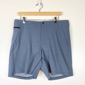 Lululemon Men’s Athleisure Chino Shorts in Heather Steel Blue 36